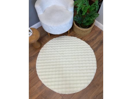 Conceptum Hypnose Tepih (80 cm) Puffy Bubble Yuvarlak Cream