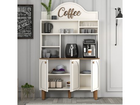 HANAH HOME Bohem 861 Višenamenska vitrina za kafe u beloj boji (845HCT5822)