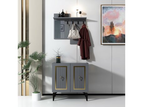 HANAH HOME Masal Anthracite Gold