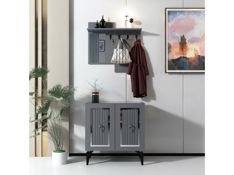 HANAH HOME Masal Anthracite Silver