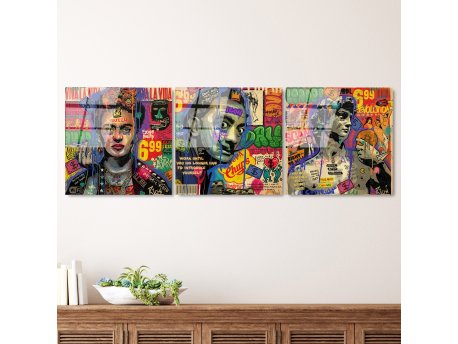 WALLXPERT Dekorativna slika iz 3 dela UV 856 50 x 50