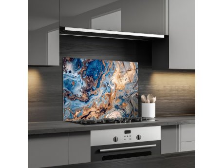 WALLXPERT Dekorativna slika Azure Goldflow L