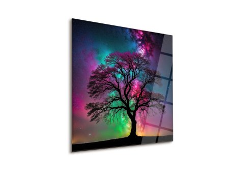 WALLXPERT Dekorativna slika  Neon Eclipse 63 x 63