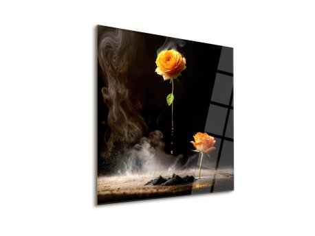 WALLXPERT Dekorativna slika Rebirth Rose 63 x 63