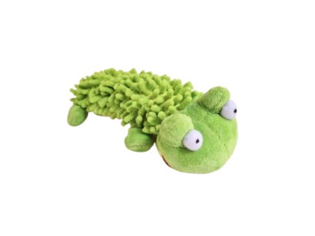 Savacoop Plišana čupava igračka za psa - nilski konj zelena 22cm