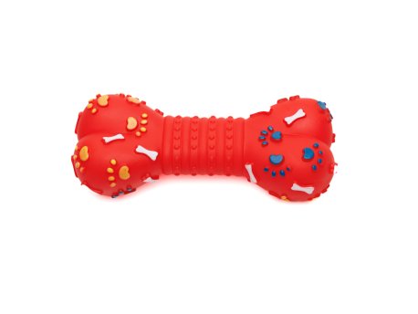 Savacoop Igračka za psa - gumena kost 25cm - crvena