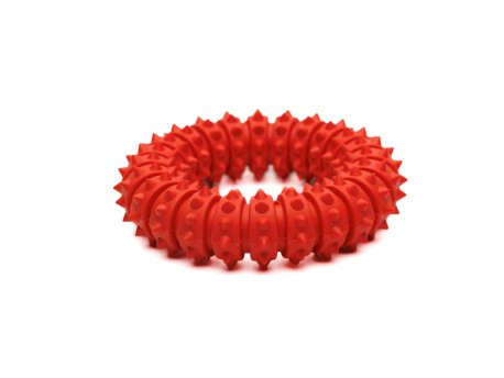Savacoop Igračka za psa -gumeni krug 12cm - crveni