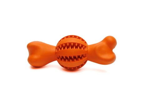 Savacoop Igračka za psa - gumena bombona za poslastice 7x18cm- narandžasta