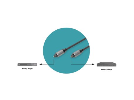 DIGITUS Optički audio kabl toslink 2mcrni
