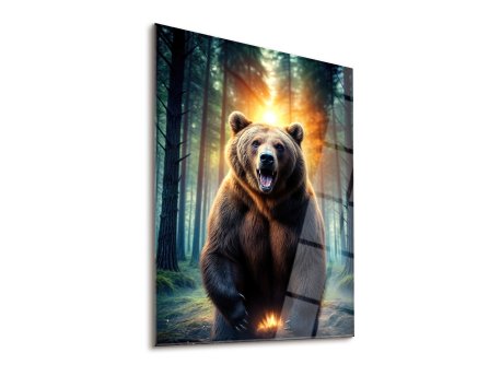 WALLXPERT Dekorativna slika Grizzly 45 x 65