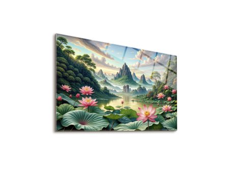 WALLXPERT Dekorativna slika Lotus 65 x 45