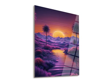 WALLXPERT Dekorativna slika Retro Sunset 45 x 65
