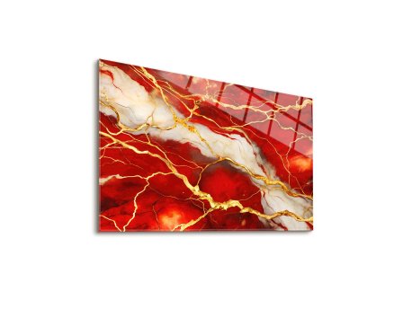 WALLXPERT Dekorativna slika Vermilion Veins 65 x 45