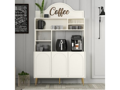 HANAH HOME Lyon 120 Cream Gold komoda belo zlatna