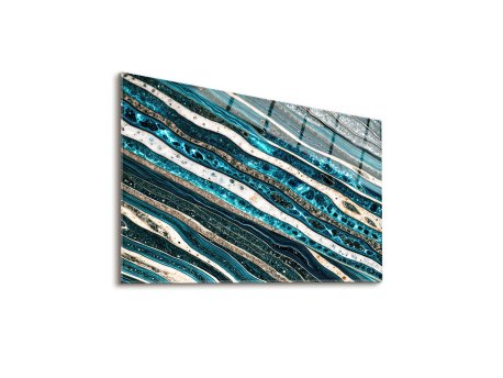 WALLXPERT Dekorativna slika Blue Waves 43 x 30