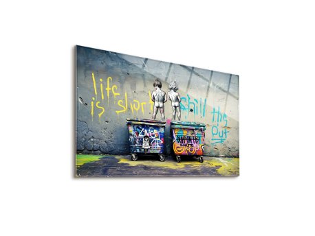 WALLXPERT Dekorativna slika Life is Short 43 x 30