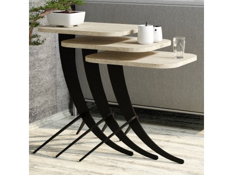HANAH HOME Pion 3 Travertine