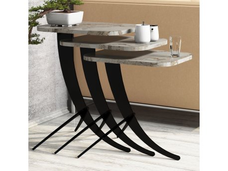 HANAH HOME Pion White Marble