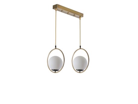 OPVIQ Ring 2 Li Sıralı Luster visilica u belo bakarnoj boji ( 846STL2849)