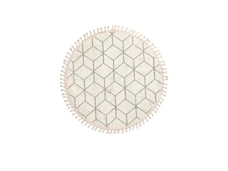 Conceptum Hypnose Bukle 1407 Okrugli tepih bele boje 100 cm (860BLN1884)