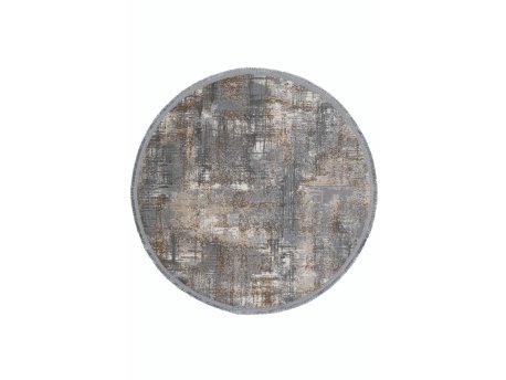 Conceptum Hypnose Notta 1107 Sivo - Bež okrugli tepih 100 cm(614CCL1563)