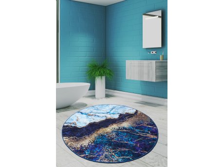 Conceptum Hypnose Ocean okrugli tepih plave boje 100 cm (882CHL3597)