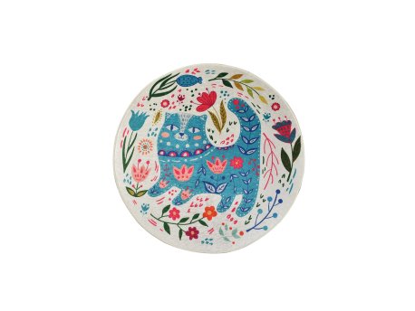 Conceptum Hypnose Blue Cats Okrugli tepih u muticolor bojama sa slikom100 cm ( 882CHL1618)