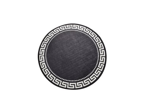 Conceptum Hypnose Antik Okrugli tepih crno - bela boja 100 cm (882CHL1621)