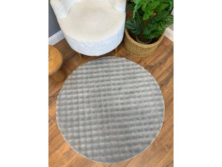 Conceptum Hypnose Puffy Bubble Okrugli tepih u svetlo sivoj boji 100 x 100 (514SRZ1675)