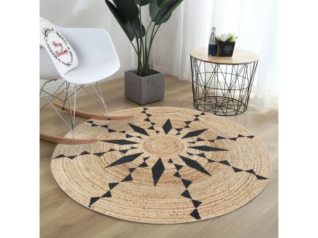 Conceptum Hypnose Woopamuk508 Okrugli krem tepih 100 x 100 (599HFT5267)