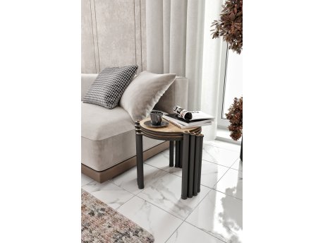 HANAH HOME Lavia 4 Oak set stolova