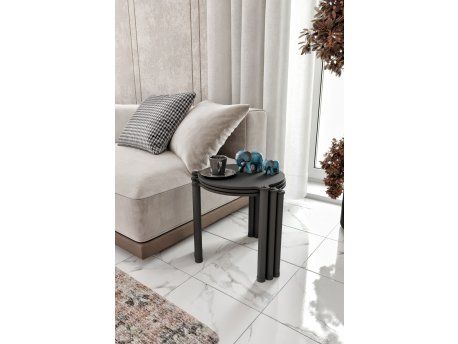 HANAH HOME Lavia 3 Black set stolova