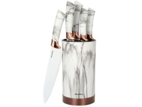 KLAUSBERG KB7800 KUHINJSKI SET NOŽEVA SA POSTOLJEM BELI MERMER 6