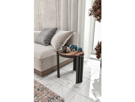 HANAH HOME Lavia 3 Walnut set stolova