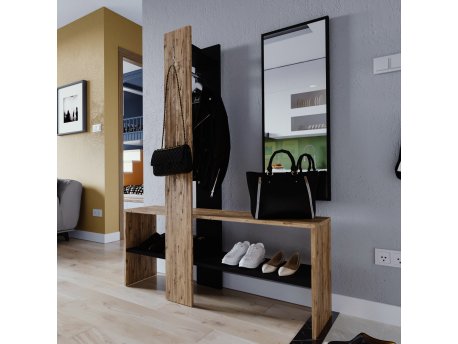 HANAH HOME Aynalı Portmanto Aurora L1302
