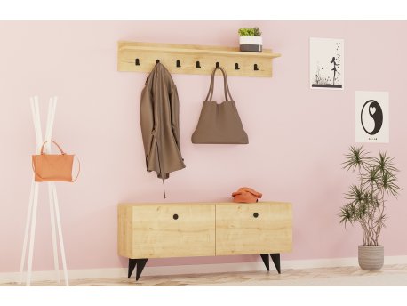 HANAH HOME Rupa Oak set nameštaja za hodnik
