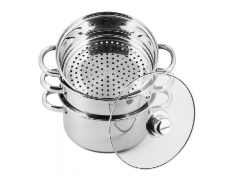 KINGHOFF Shumee KH3328 SET ŠERPI 4/1 ZA KUVANJE NA PARI 4L 22CM