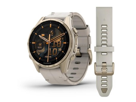 GARMIN Fenix 8 43, AMOLED, Sapphire, Fog Gray Leather (010-02903-40)