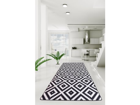 Conceptum Hypnose Crno - Beli tepih Djt 100 x 180 (286CHL3915)
