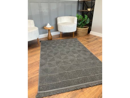 Conceptum Hypnose Tepih u tamno sivoj boji Dizayn Kare 100 x 200 (514SRZ1781)