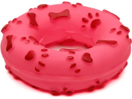 Savacoop Igračka za psa - gumena krofna pink 13cm