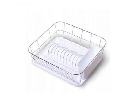 KAMILLE 0763D - Metalni ocedjivac sa sudove - Beli 37 x 33 x 13,5cm