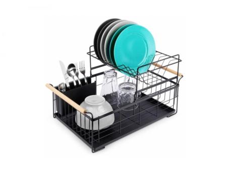 Vilde 229094 - Metalni oceđivač za sudove na 2 sprata 48 x 29 x 28,5 cm