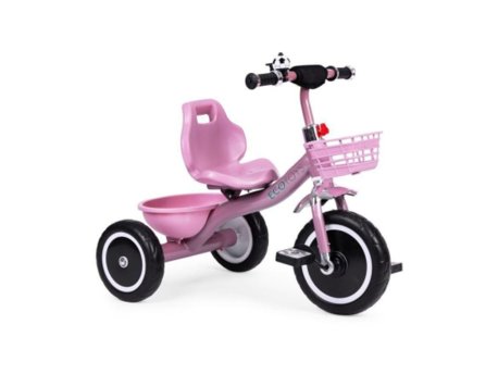 ECO TOYS Tricikl sa neklizajućim rukohvatima, zvoncem i korpom WQL-1999 Pink