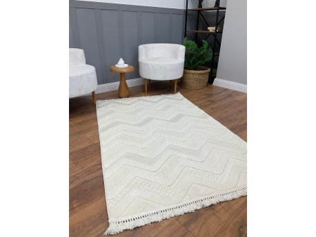 Conceptum Hypnose Tasarım Zigzag Cream tepih 120 x 180 (514SRZ1896)