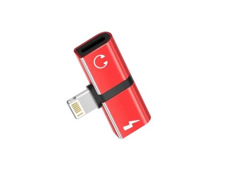 Xwave Xwave Adapter Lightning na 2xTip-C,žensko-muški,red