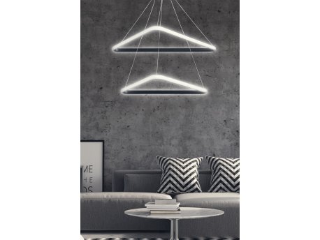 OPVIQ LED luster Duple Triangle Set Black Body White Light