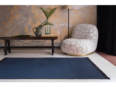 Conceptum Hypnose Tepih Fringed Woven Petrol Blue 120 x 180 (652MRN1141)