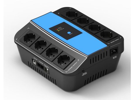LanPlus Flat UPS 800VA 480W USB+RJ11 Schuko