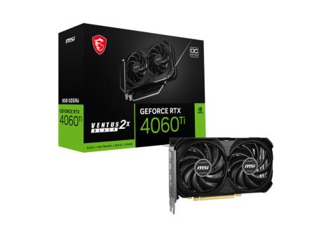 MSI GeForce RTX 4060 Ti 8G VENTUS 2X BLACK E1 OC